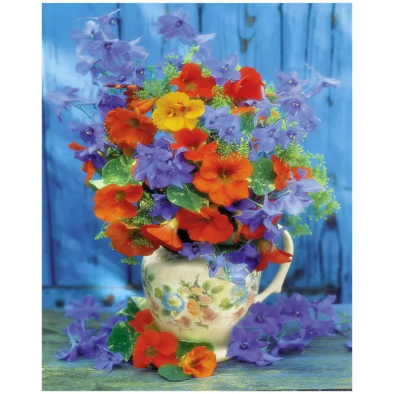 Orange and purple bouquet