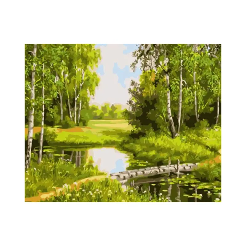 Small Pond and green landscape