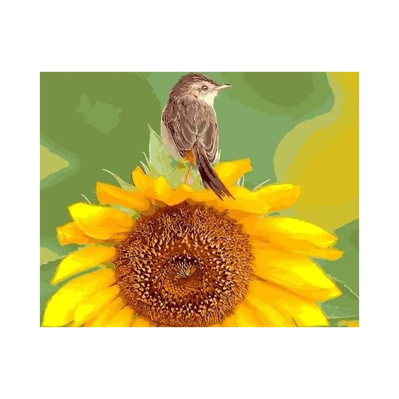 Sunflower and Bird