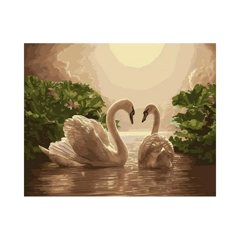 Swans at Sunset