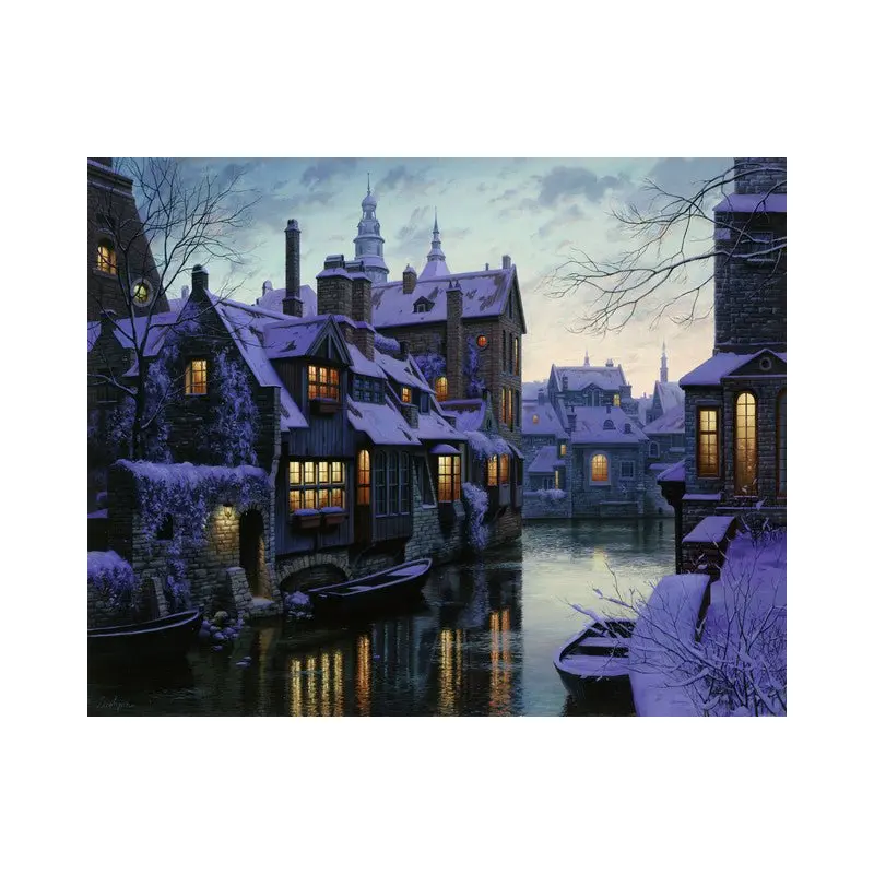 water canals at dusk