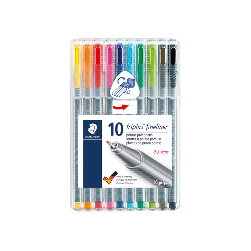 10-Pack Triplus Fineliners 334