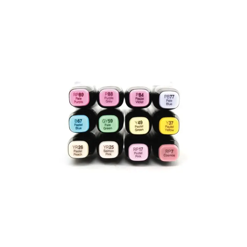 12-Piece Touch Twin Marker Set - Pastel Colours