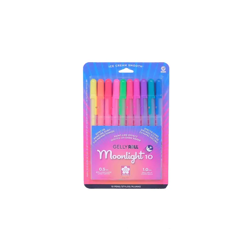 Set of 10 Moonlight Gelly Roll Pens
