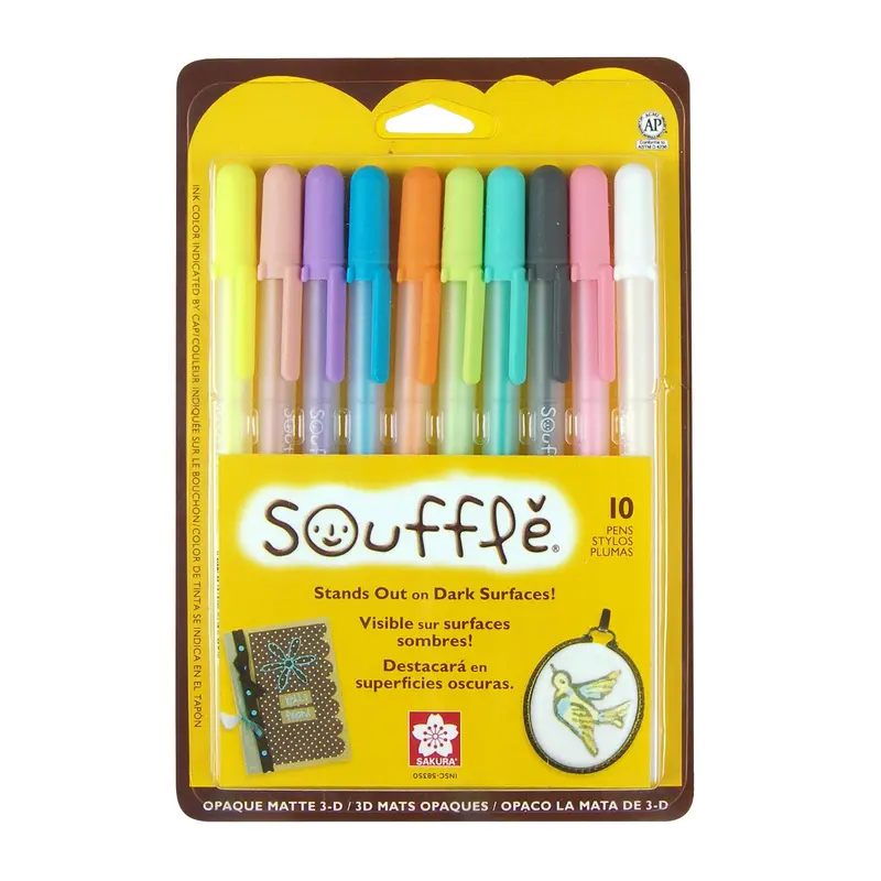 Set of 10 Souffle Gelly Roll Pens
