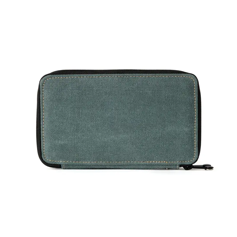 Canvas Pencil Case  Steel Blue