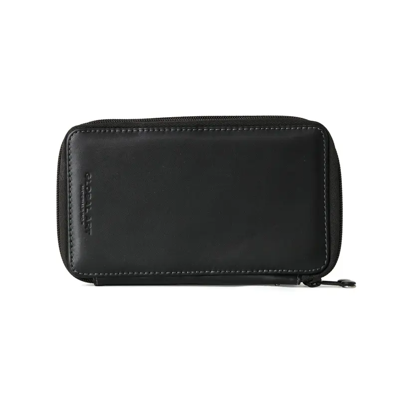 Genuine Leather Pencil Case  Large, Black