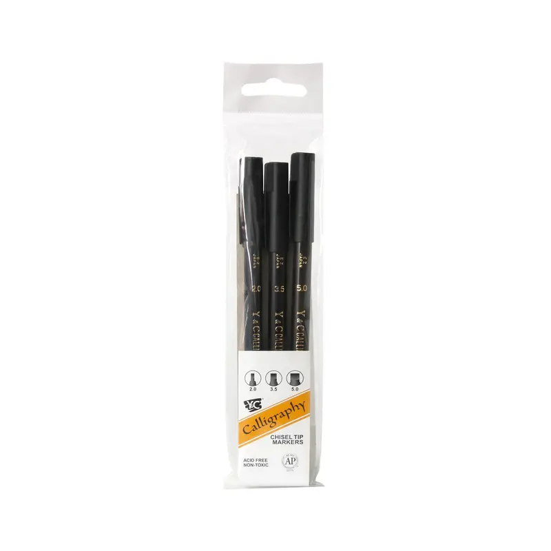 Pack of 3 calligraphy markers  Black, 3.5 mm
