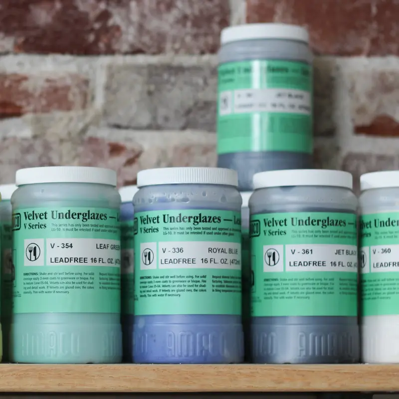 Amaco Velvet Underglazes - 16 oz. Sizes-Sherman