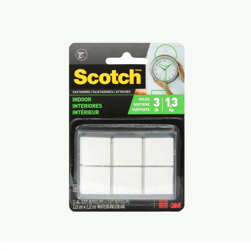 12-Pack Indoor Fasteners Squares - White