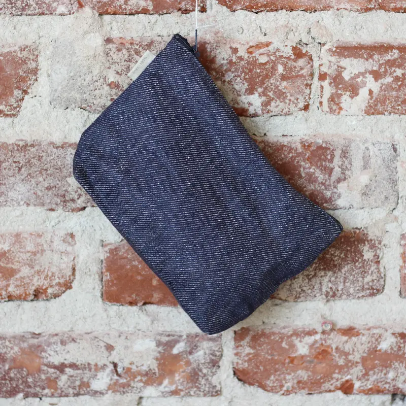 Fog Linen Denim Linen Pouch