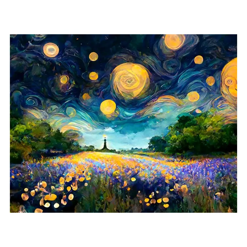 Painting Inspired by Van Gogh and Monet