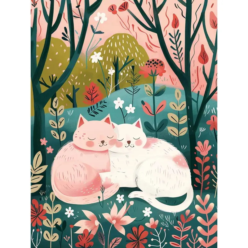Cozy Forest Cats