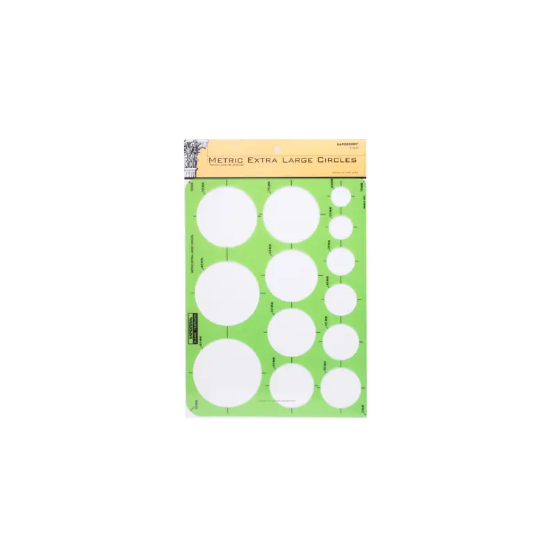 Extra large metric circles template