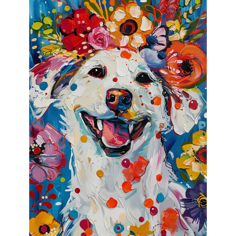 Floral Canine Joy