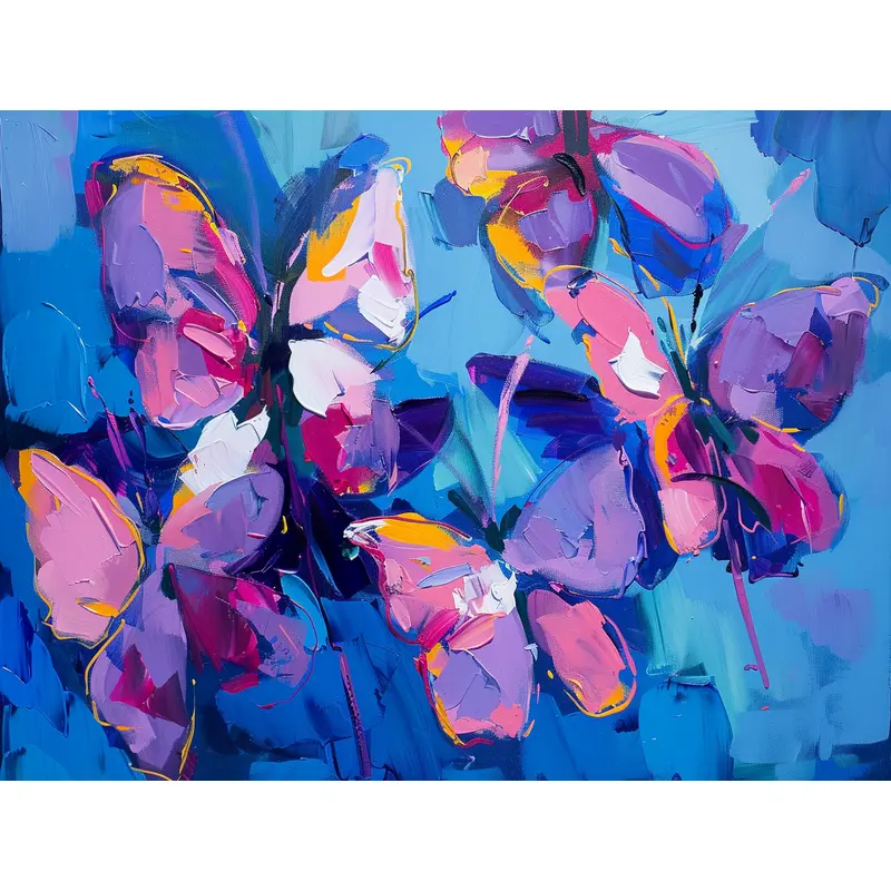 Purple Passion - Abstract Butterflies Paint By Numbers Kit