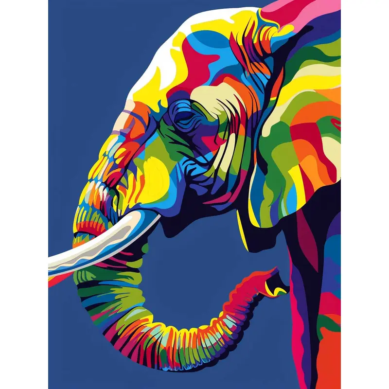 Abstract Elephant Digital Painting