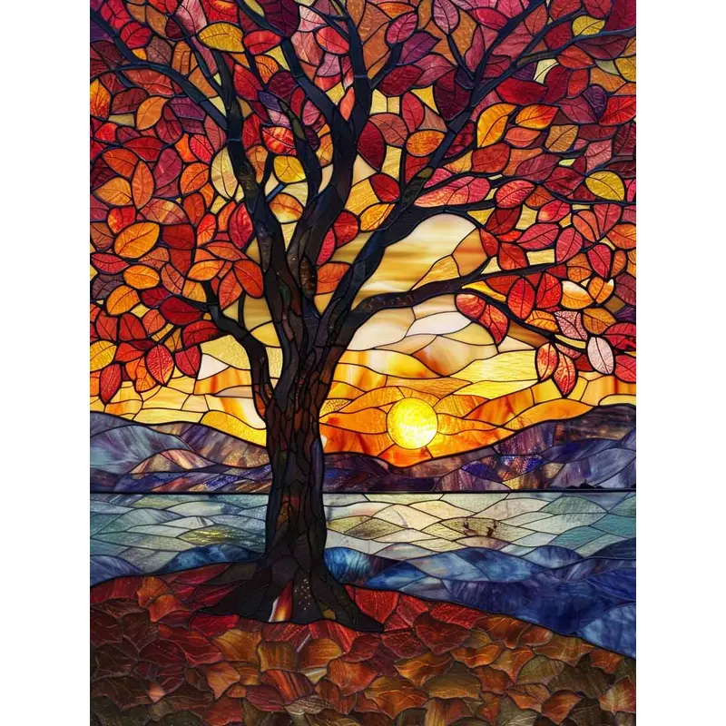 Autumn Blaze by the Lake