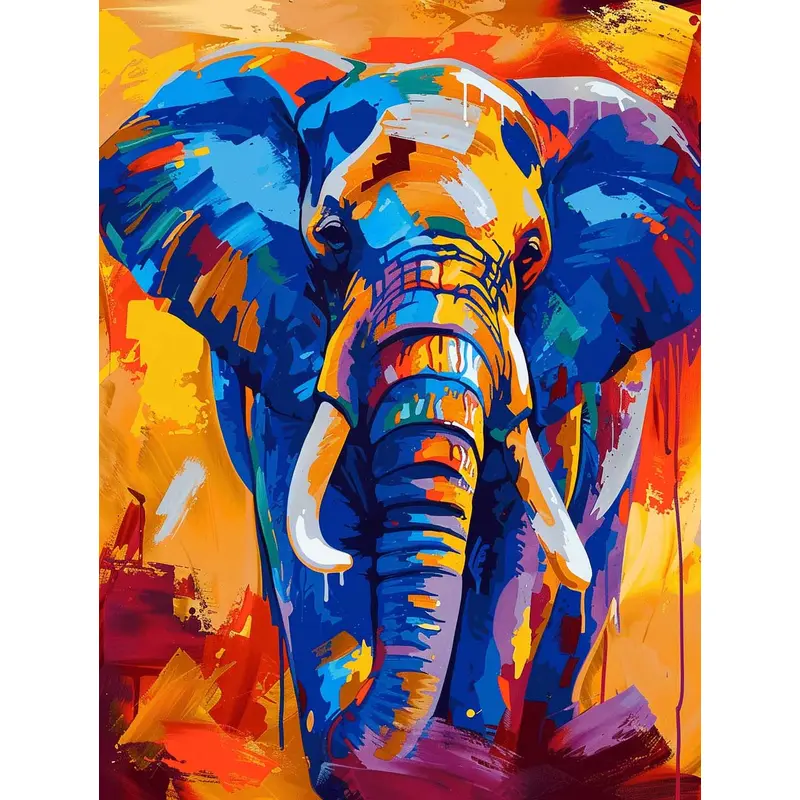 Bold Elephant Digital Painting