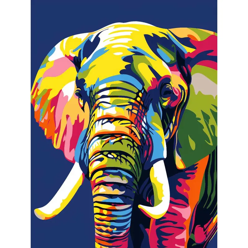 Colorful Elephant Digital Painting