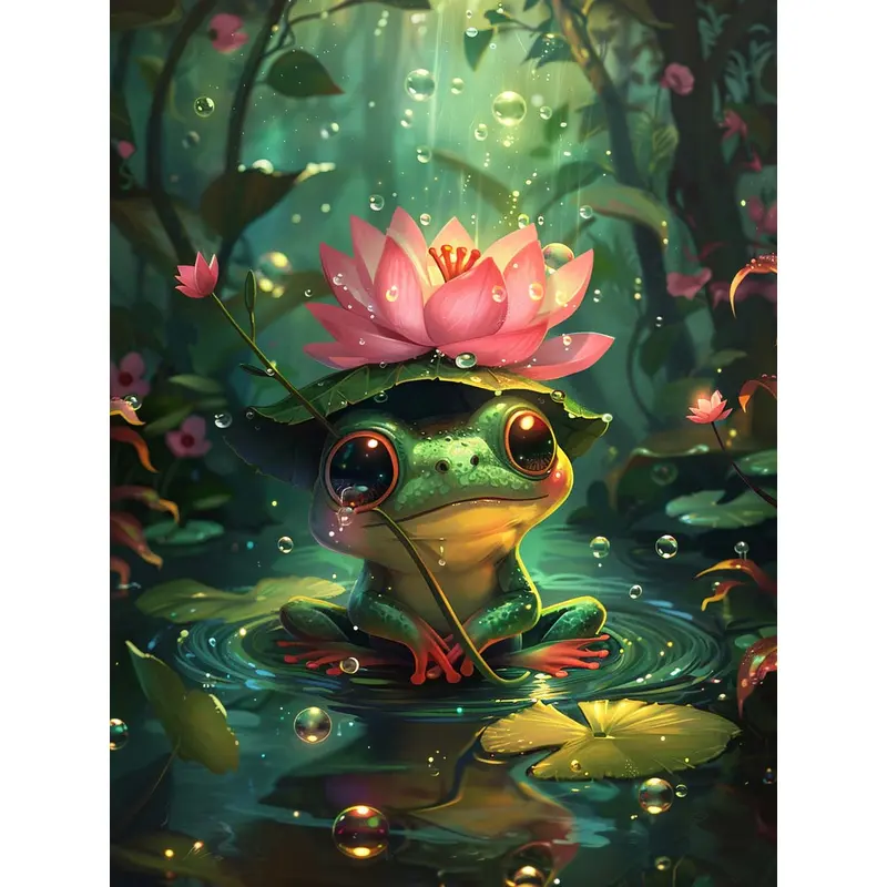 Lotus Crown in the Rain