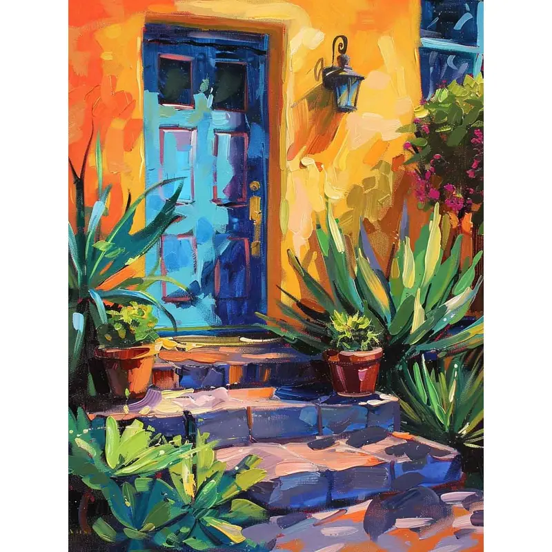 Vibrant Blue Door