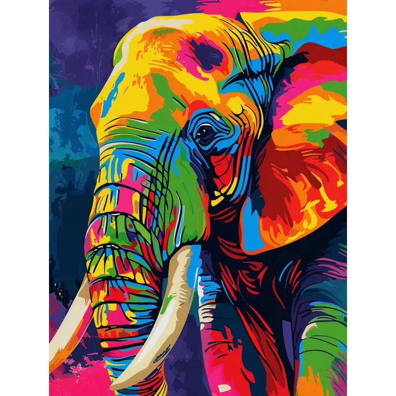 Vibrant Rainbow Elephant