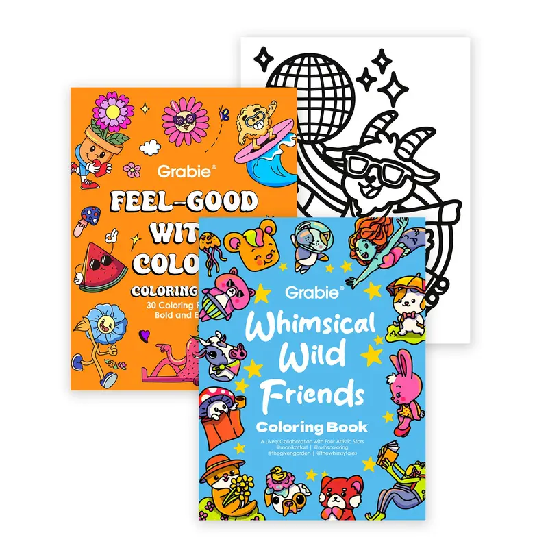 62 Sheets Grabie Coloring Book Value Bundle