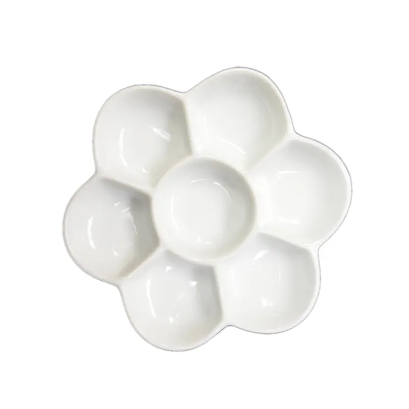 7-Well Flower Porcelain Palette