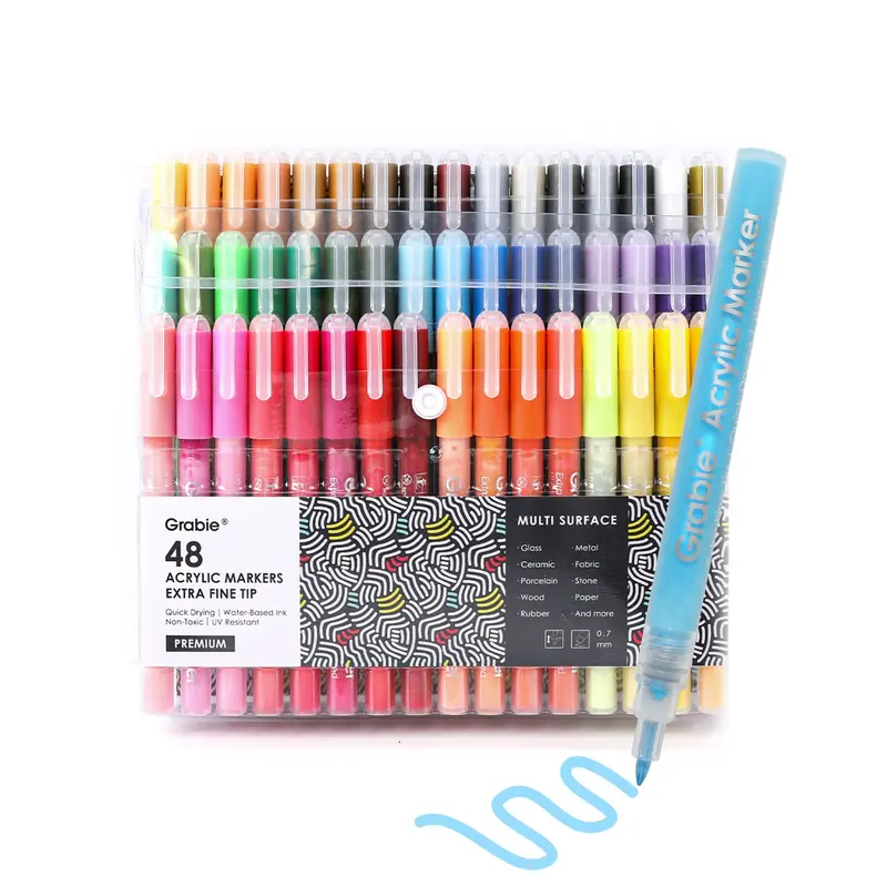 Extra Fine Tip Acrylic Paint Marker Set of 48
