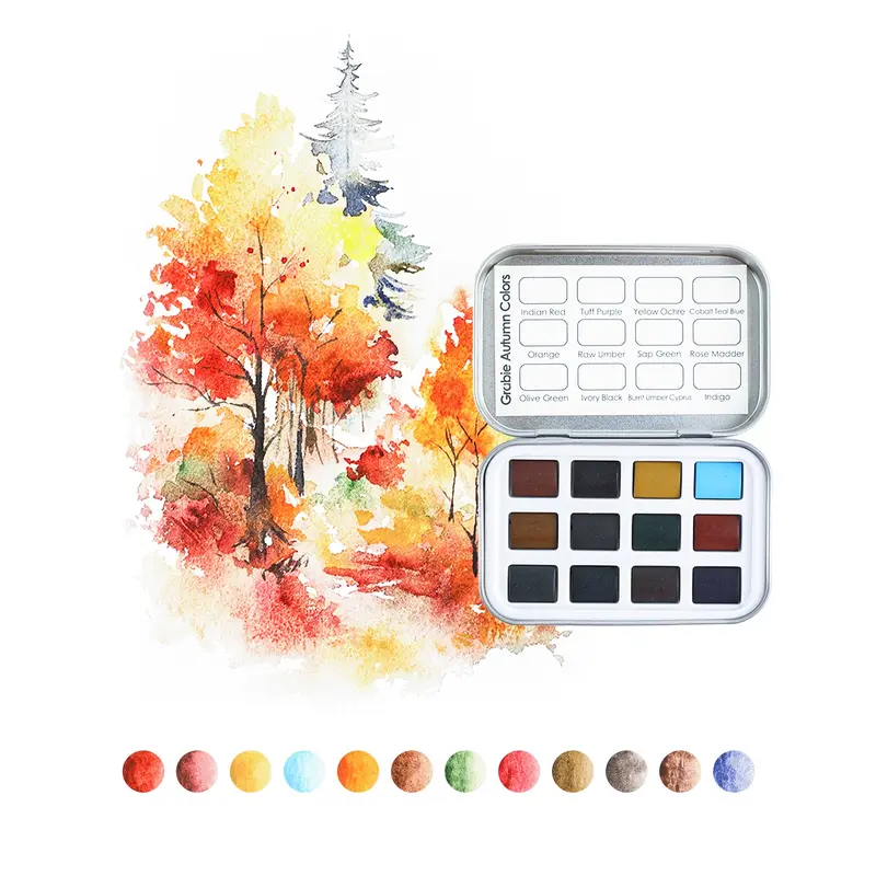 Watercolor Pocket Set of 12 - Autumn Colors