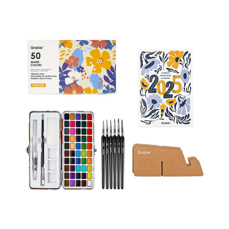 Watercolor Set Of 50 & Calendar Bundle
