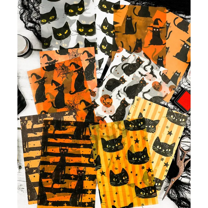 12 Sheets Grabie Exclusive Scaredy Cat Paper Set