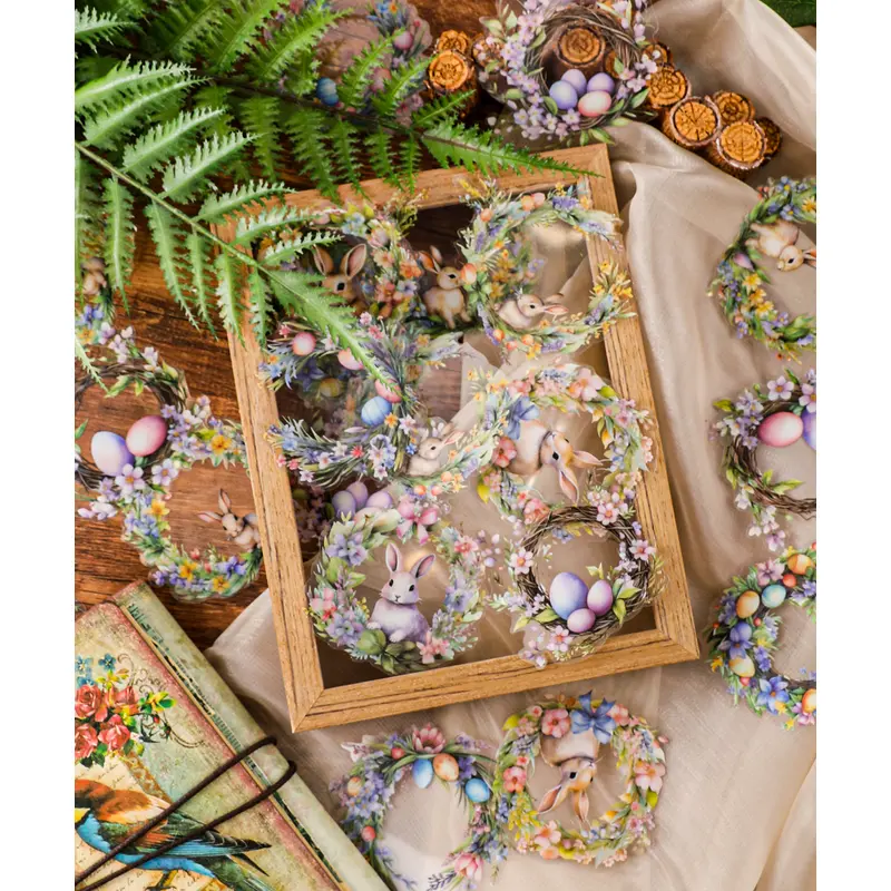 24 Pcs Grabie Exclusive Bunnies and Blooms Sticker Set