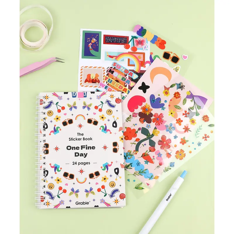 24 Sheets Grabie Exclusive One Fine Day Sticker Book