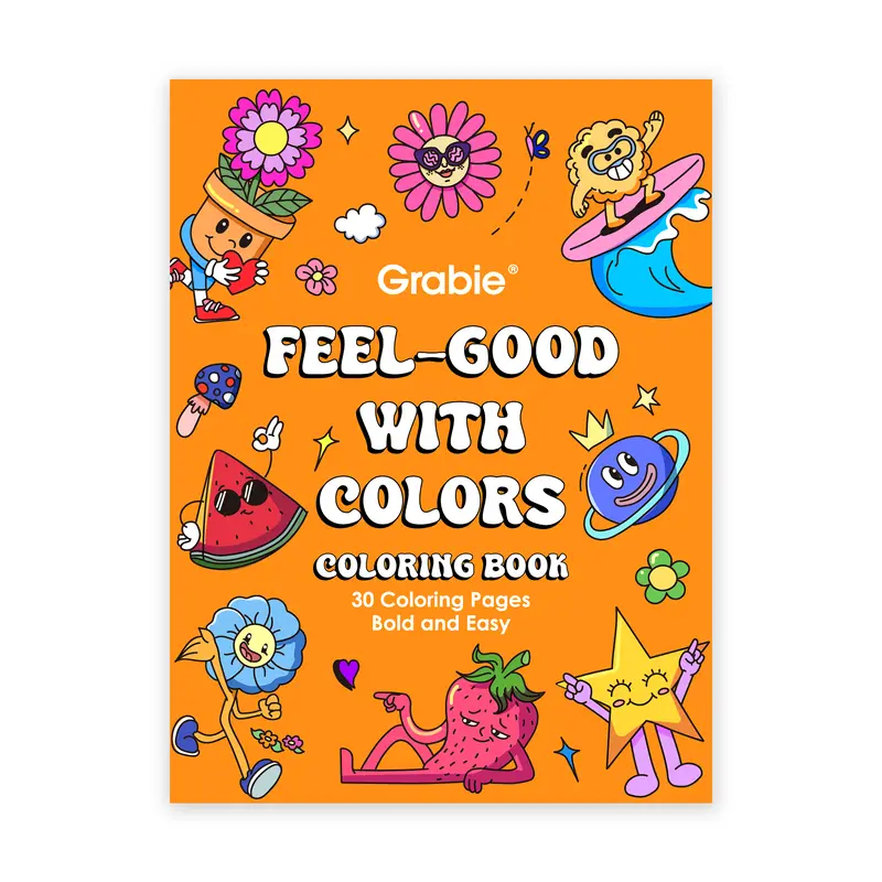 30 Sheets Feel Good with Color Easy Coloring Book