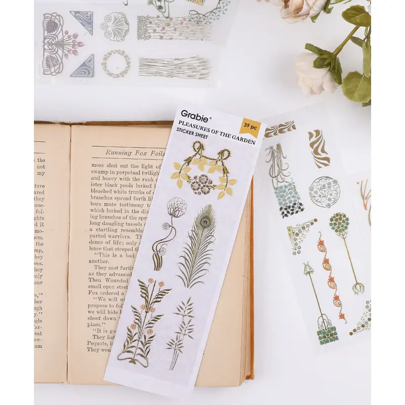 39 Pcs Pleasures Of The Garden Sticker Set