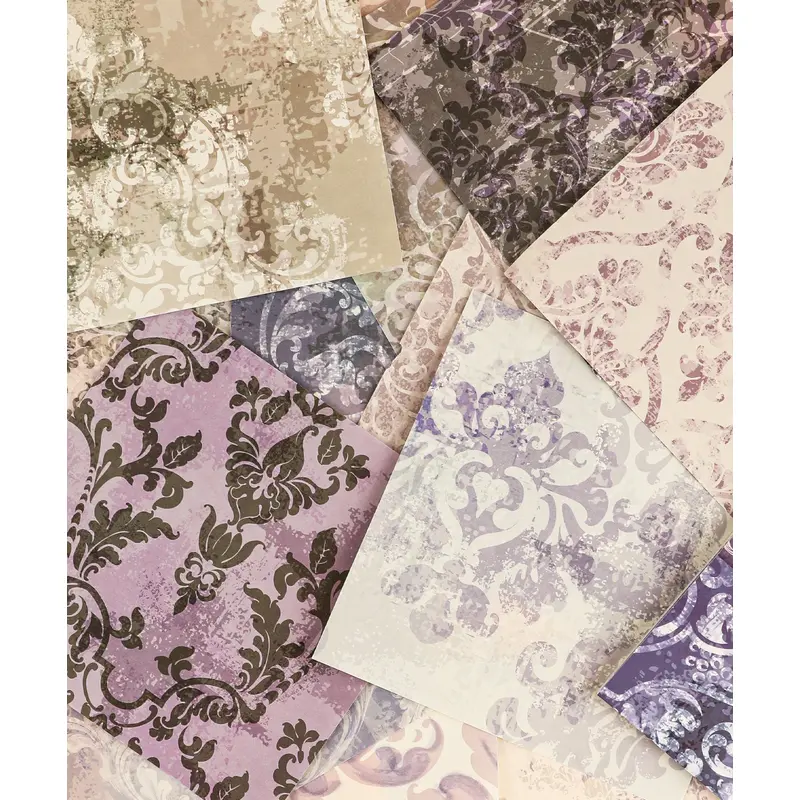 40 Sheets Dark Night Garden Material Paper Set