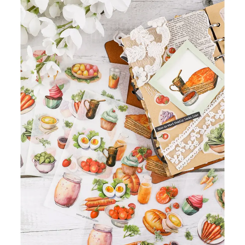 6 Sheets Grabie Exclusive Farmer's Market Sticker Set