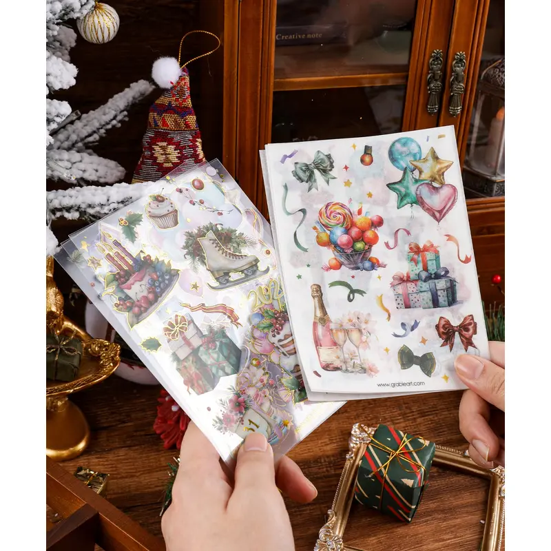 8 Sheets Grabie Exclusive New Year Sticker Set