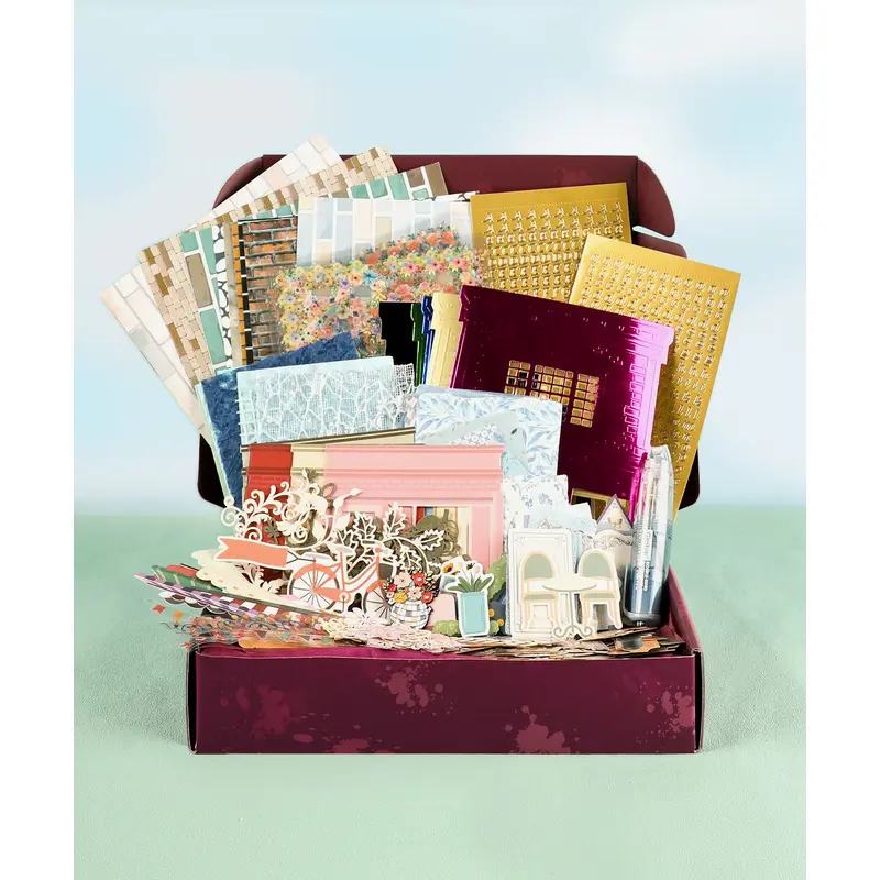 Cozy Pop Stores-Themed Grabie Scrapbook Club Box