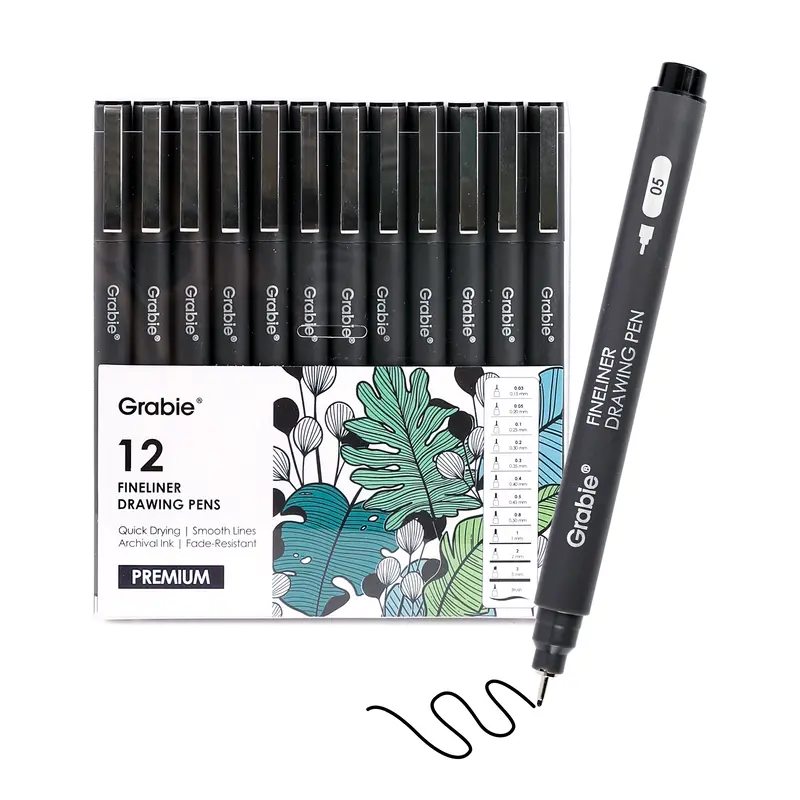 Fineliner Drawing Pen Set Of 12