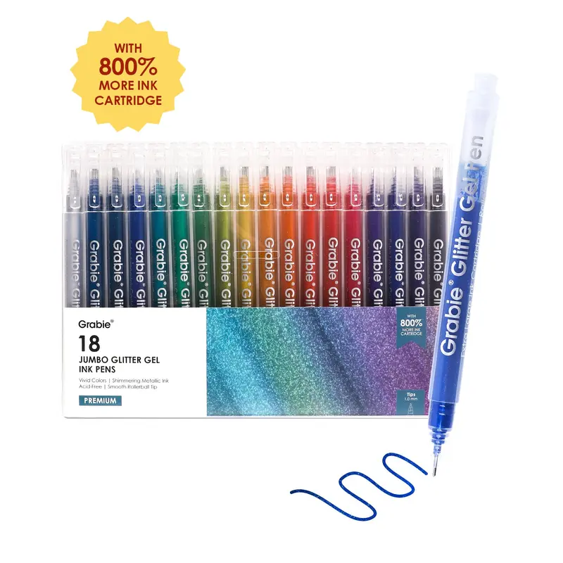 Iridescent Glitter Gel Ink Pen Set
