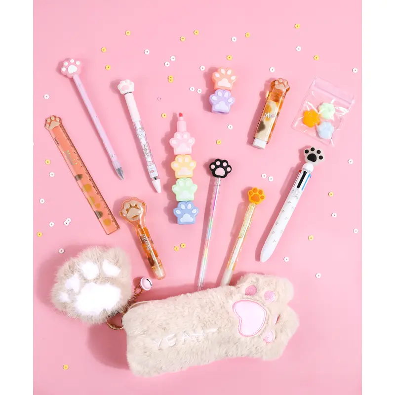 Kitty Paws Stationery Set Of 12