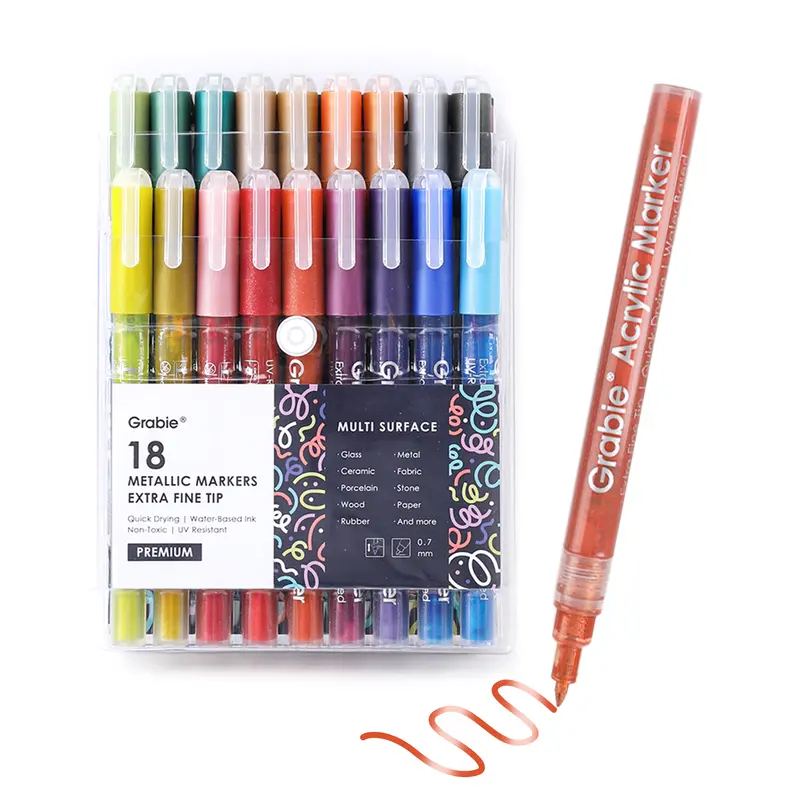 Metallic Acrylic Paint Marker Set Of 18