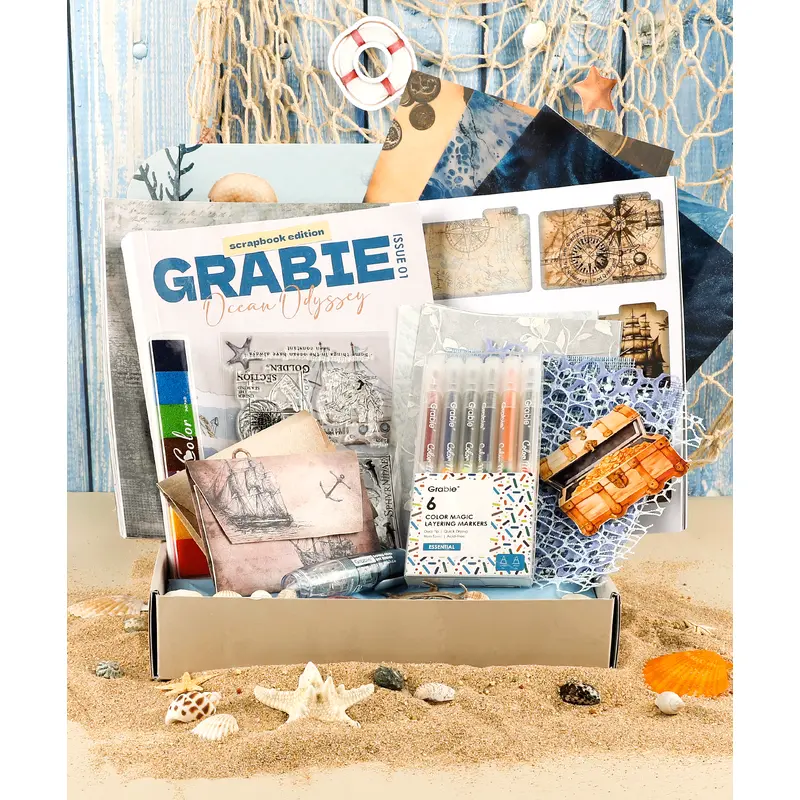 Ocean Odyssey-Themed Grabie Scrapbook Club Box