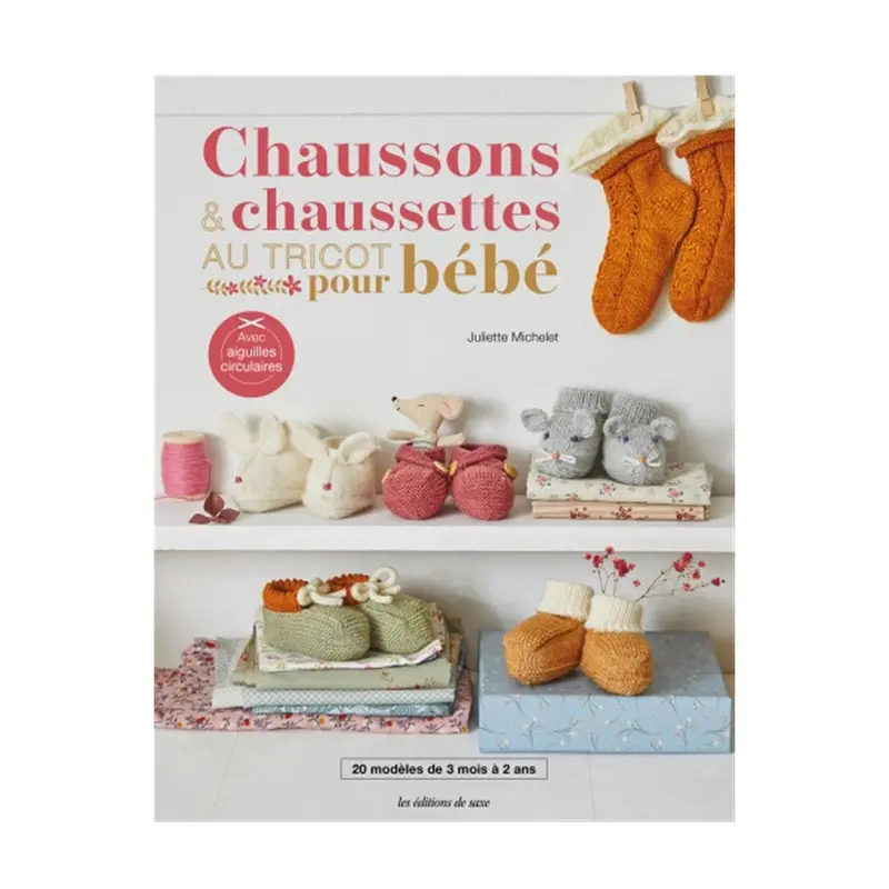 Chaussons & chaussettes au tricot pour bb - French Ed.