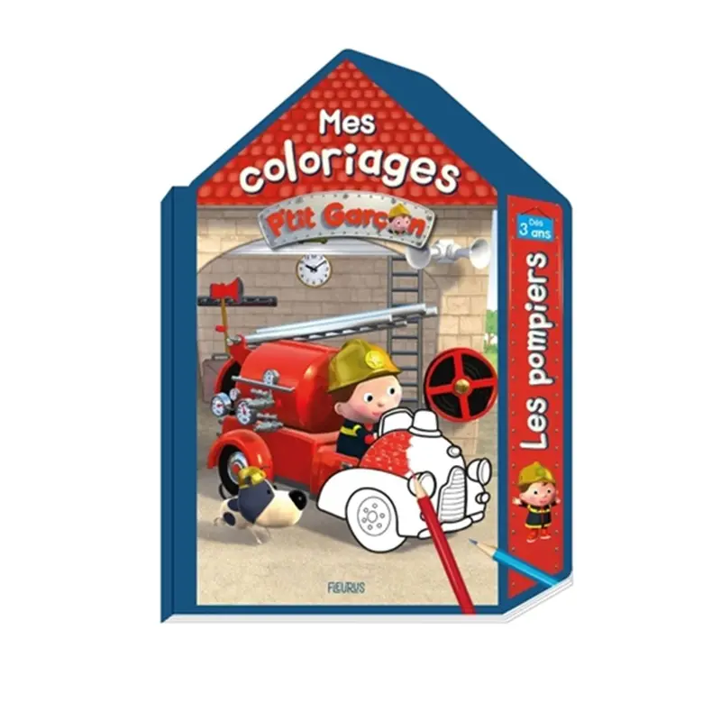 Mes coloriages P'tit Garon - Les pompiers - French Ed.