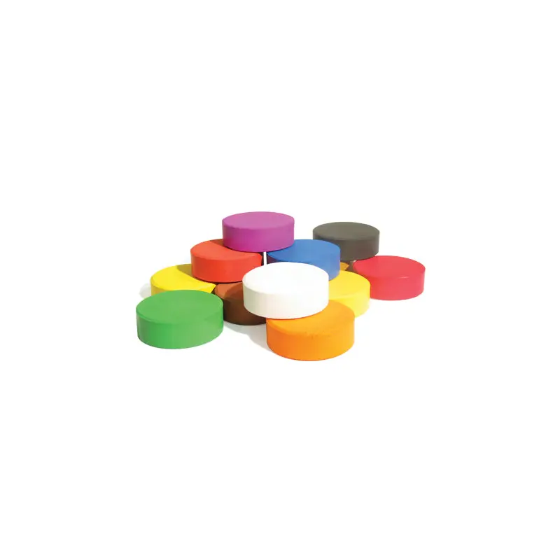 Brightly:coloured paint discs - Light Blue