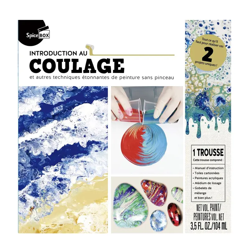 Introduction au coulage et autres techniques tonnantes de peinture sans pinceau - French Ed.